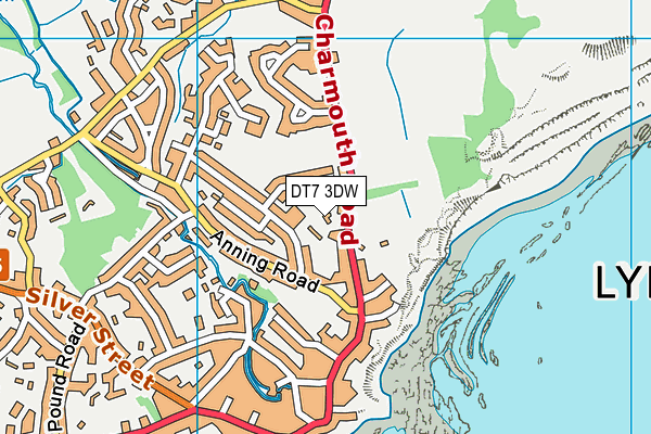 DT7 3DW map - OS VectorMap District (Ordnance Survey)