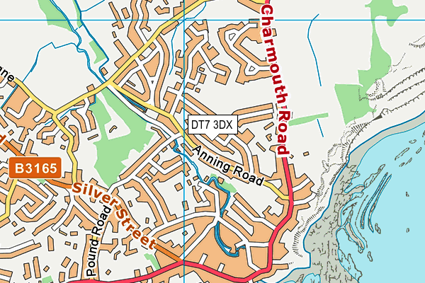 DT7 3DX map - OS VectorMap District (Ordnance Survey)