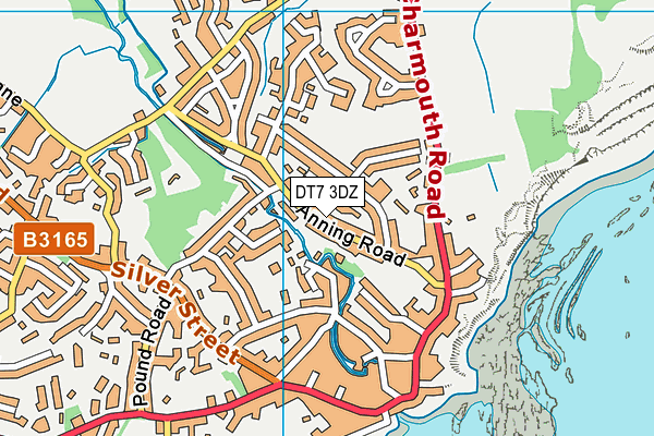 DT7 3DZ map - OS VectorMap District (Ordnance Survey)