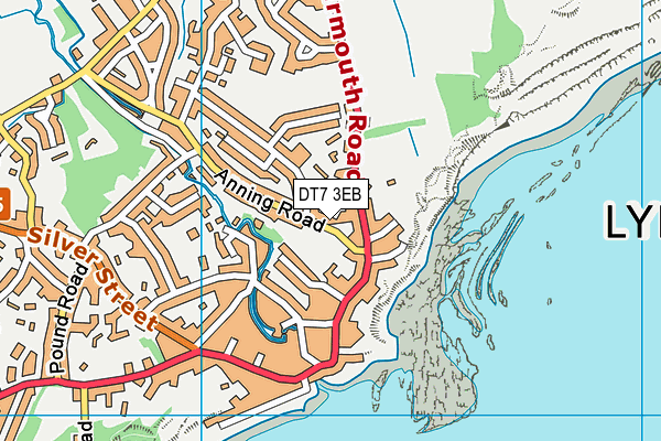 Anning Road Playing Field map (DT7 3EB) - OS VectorMap District (Ordnance Survey)