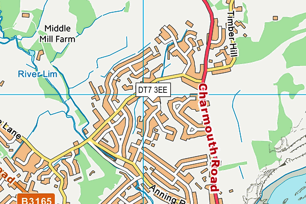 DT7 3EE map - OS VectorMap District (Ordnance Survey)