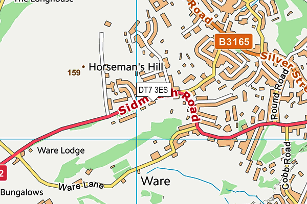 DT7 3ES map - OS VectorMap District (Ordnance Survey)