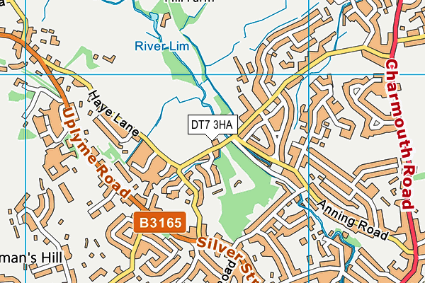 DT7 3HA map - OS VectorMap District (Ordnance Survey)