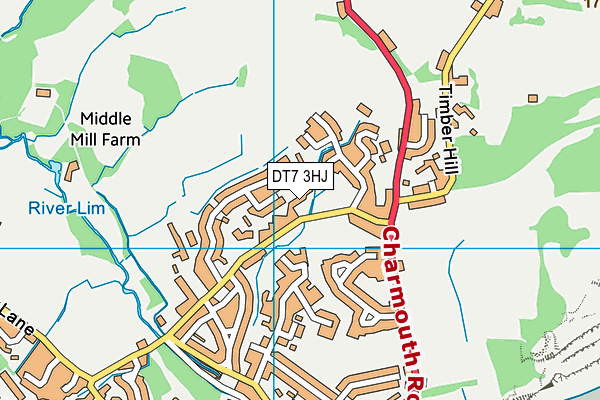 DT7 3HJ map - OS VectorMap District (Ordnance Survey)