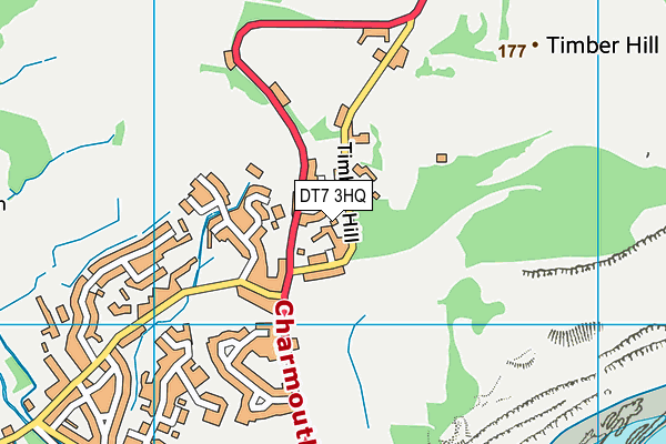 Lyme Regis Golf Club map (DT7 3HQ) - OS VectorMap District (Ordnance Survey)