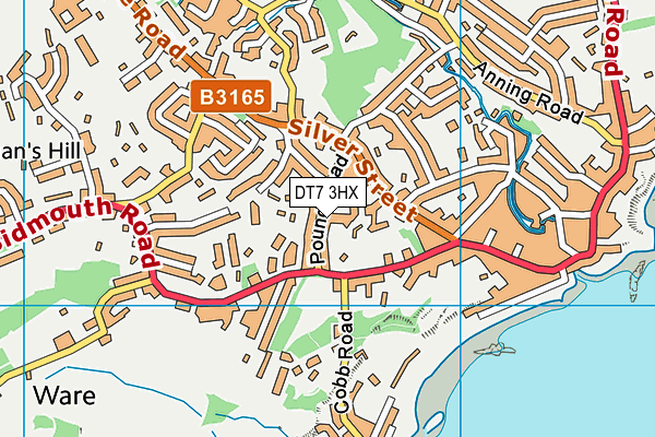 DT7 3HX map - OS VectorMap District (Ordnance Survey)