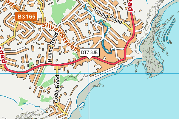 DT7 3JB map - OS VectorMap District (Ordnance Survey)