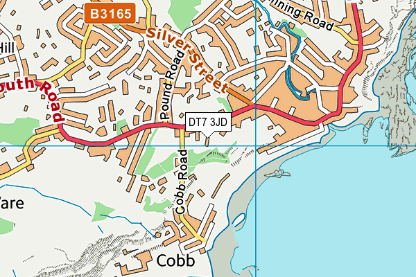 DT7 3JD map - OS VectorMap District (Ordnance Survey)