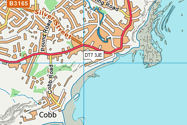 DT7 3JE map - OS VectorMap District (Ordnance Survey)