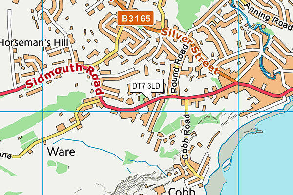 DT7 3LD map - OS VectorMap District (Ordnance Survey)