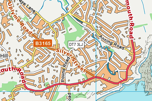 DT7 3LJ map - OS VectorMap District (Ordnance Survey)