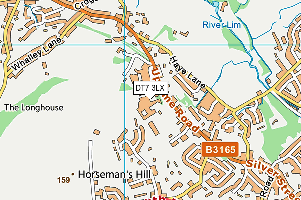 DT7 3LX map - OS VectorMap District (Ordnance Survey)