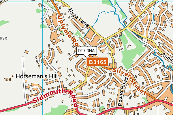 DT7 3NA map - OS VectorMap District (Ordnance Survey)
