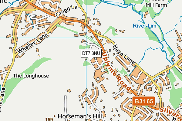 DT7 3NU map - OS VectorMap District (Ordnance Survey)