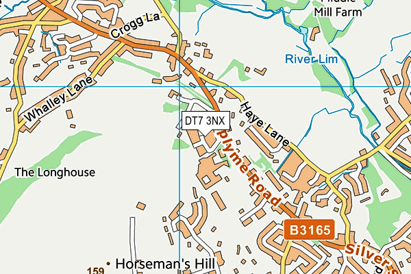 DT7 3NX map - OS VectorMap District (Ordnance Survey)