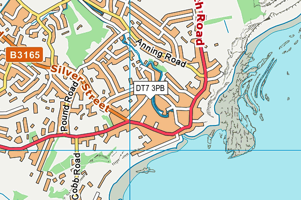 DT7 3PB map - OS VectorMap District (Ordnance Survey)