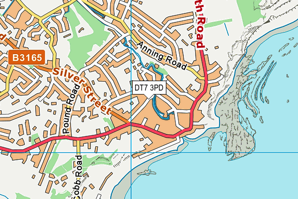 DT7 3PD map - OS VectorMap District (Ordnance Survey)