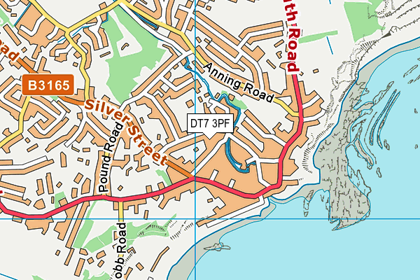 DT7 3PF map - OS VectorMap District (Ordnance Survey)