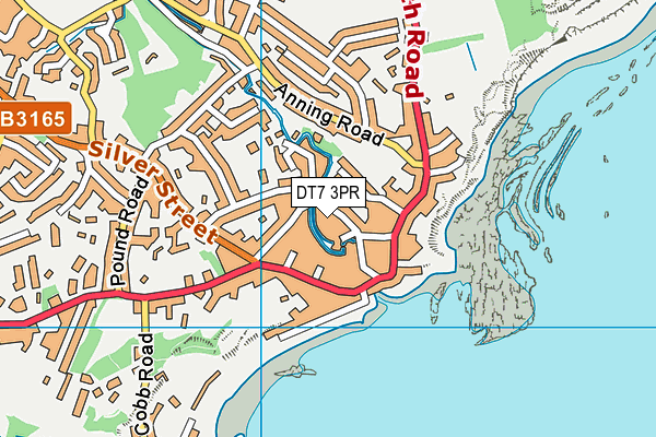 DT7 3PR map - OS VectorMap District (Ordnance Survey)