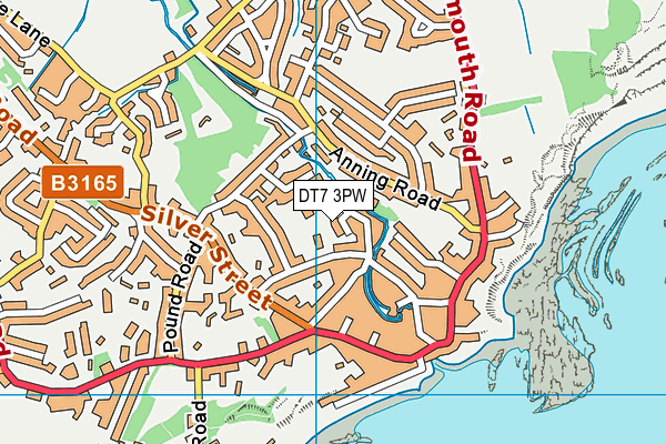 DT7 3PW map - OS VectorMap District (Ordnance Survey)