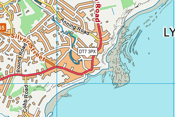DT7 3PX map - OS VectorMap District (Ordnance Survey)
