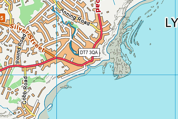 DT7 3QA map - OS VectorMap District (Ordnance Survey)