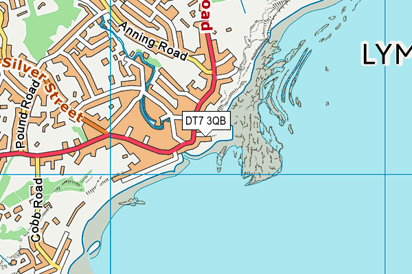 DT7 3QB map - OS VectorMap District (Ordnance Survey)