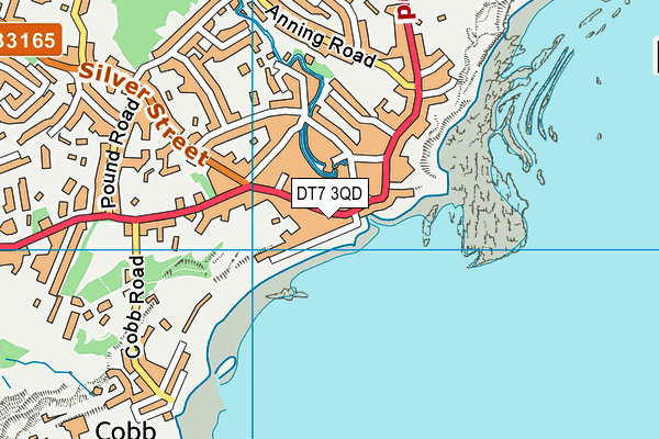DT7 3QD map - OS VectorMap District (Ordnance Survey)