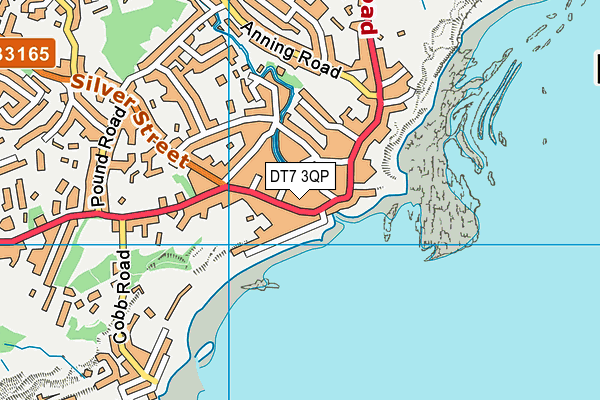 DT7 3QP map - OS VectorMap District (Ordnance Survey)