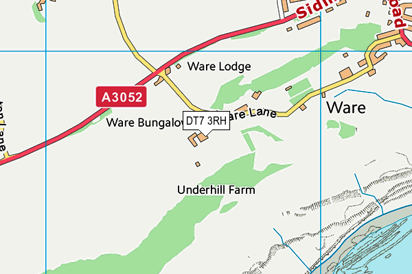 DT7 3RH map - OS VectorMap District (Ordnance Survey)