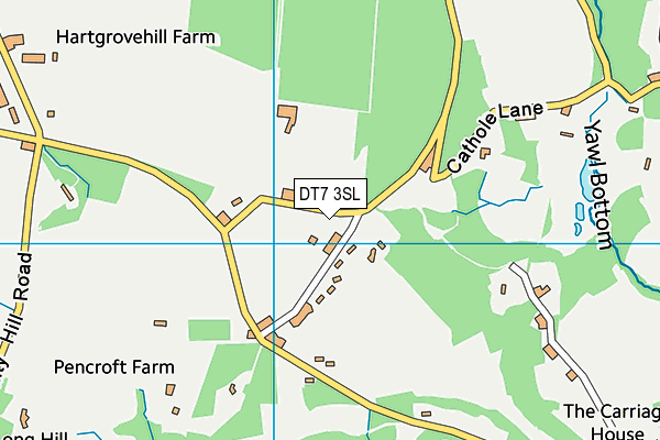 DT7 3SL map - OS VectorMap District (Ordnance Survey)