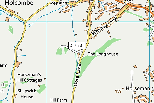 DT7 3ST map - OS VectorMap District (Ordnance Survey)