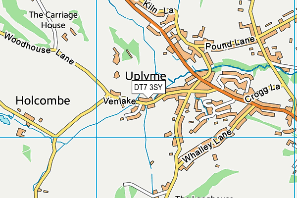 DT7 3SY map - OS VectorMap District (Ordnance Survey)
