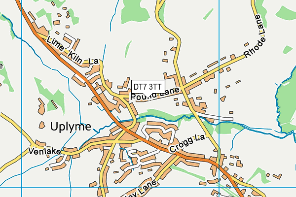 DT7 3TT map - OS VectorMap District (Ordnance Survey)