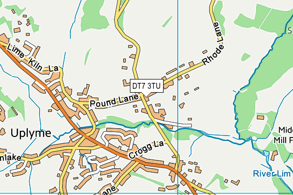 DT7 3TU map - OS VectorMap District (Ordnance Survey)
