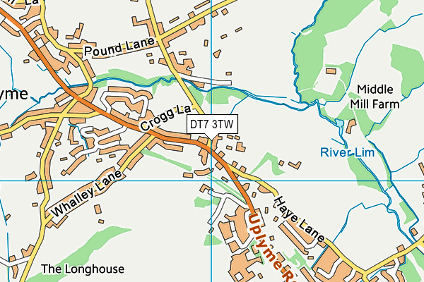DT7 3TW map - OS VectorMap District (Ordnance Survey)