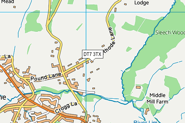 DT7 3TX map - OS VectorMap District (Ordnance Survey)