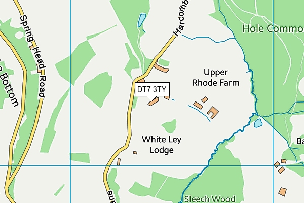 DT7 3TY map - OS VectorMap District (Ordnance Survey)