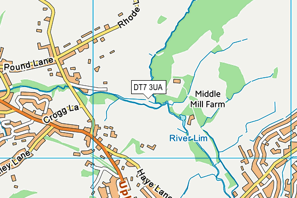 DT7 3UA map - OS VectorMap District (Ordnance Survey)
