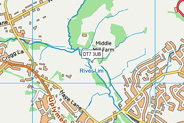 DT7 3UB map - OS VectorMap District (Ordnance Survey)