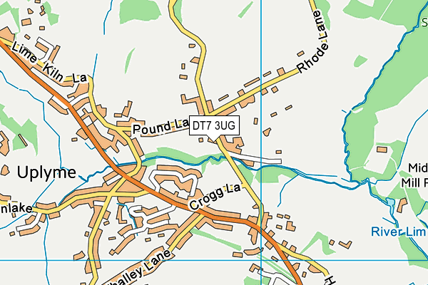 DT7 3UG map - OS VectorMap District (Ordnance Survey)