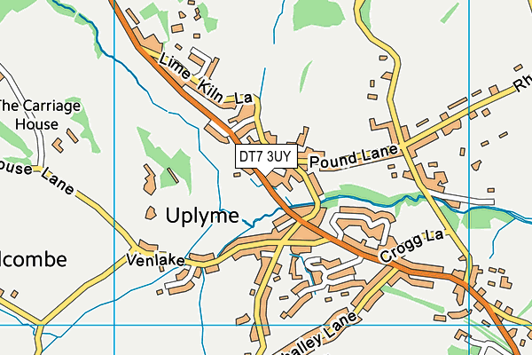 DT7 3UY map - OS VectorMap District (Ordnance Survey)
