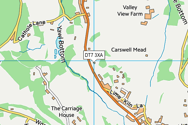 DT7 3XA map - OS VectorMap District (Ordnance Survey)