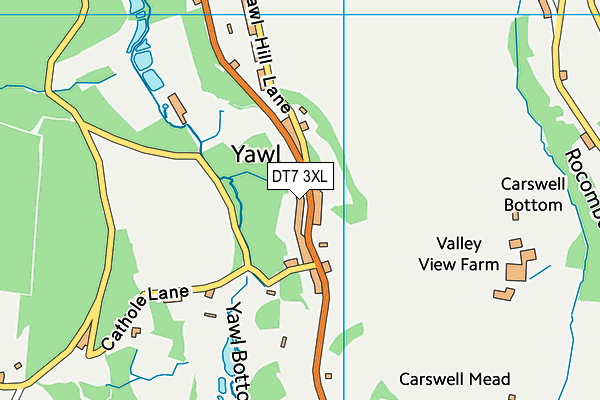 DT7 3XL map - OS VectorMap District (Ordnance Survey)