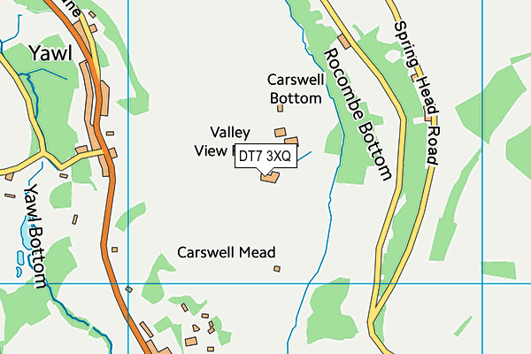 DT7 3XQ map - OS VectorMap District (Ordnance Survey)