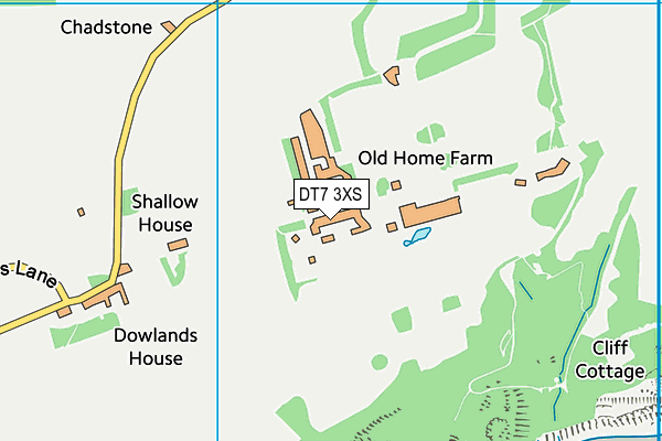 DT7 3XS map - OS VectorMap District (Ordnance Survey)