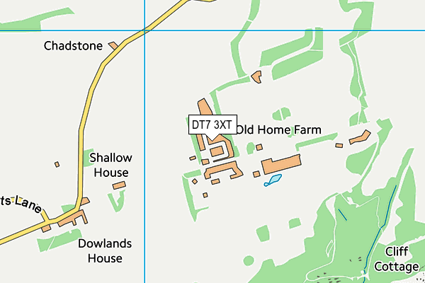 DT7 3XT map - OS VectorMap District (Ordnance Survey)