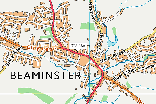 DT8 3AA map - OS VectorMap District (Ordnance Survey)