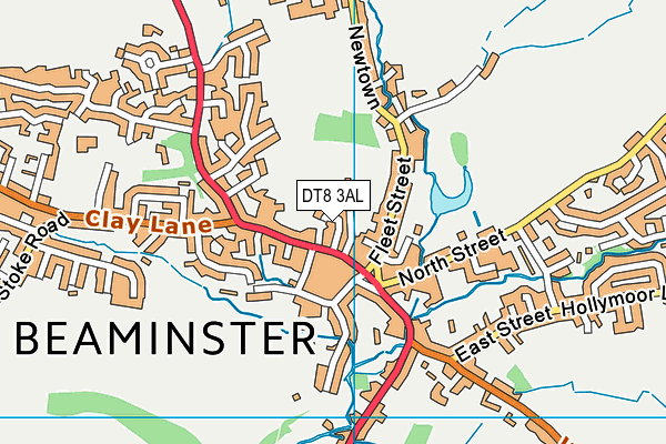 Beaminster Memorial Playing Fields map (DT8 3AL) - OS VectorMap District (Ordnance Survey)