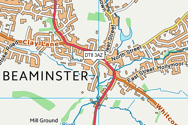 DT8 3AZ map - OS VectorMap District (Ordnance Survey)